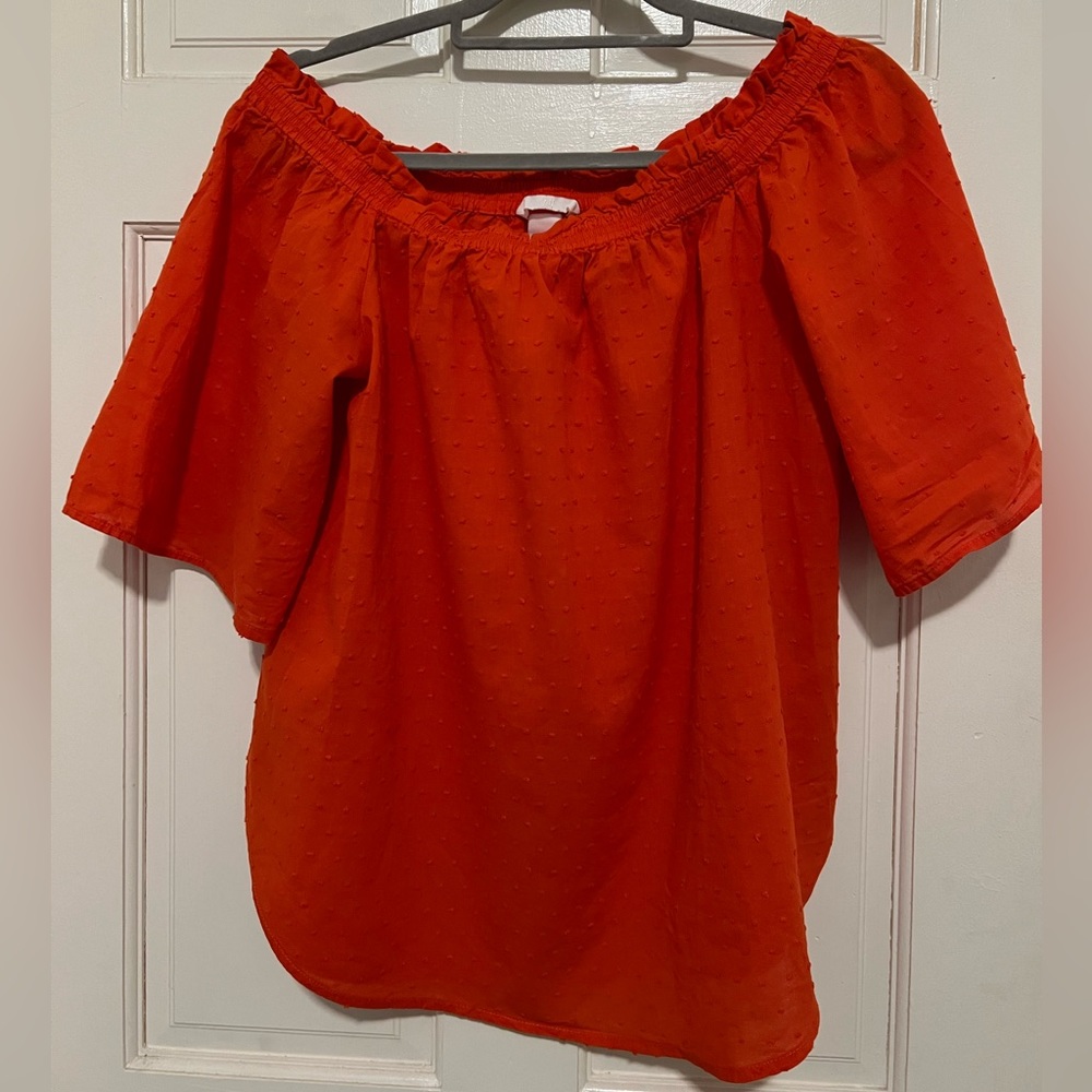 H&M Women’s Burnt Orange Off the Shoulder in a size 8.